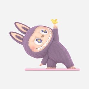 POP MART Labubu Lazy Yoga Figure - LITTLE BIRD - Sealed Bag, Open Box